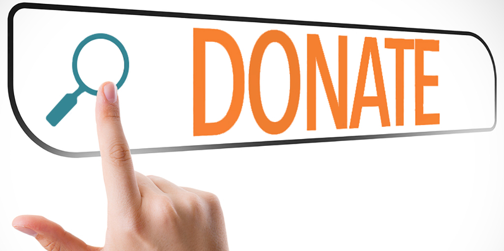 Image of a finger pushing online donate button illustrates the value of the Donation Button Checklist.